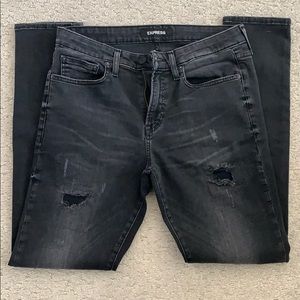 Express Distressed Skinny Jeans 32x32